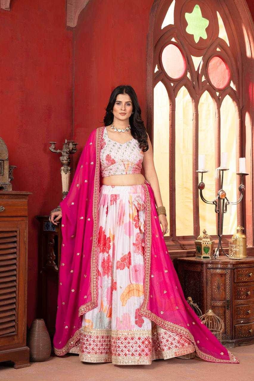 Chinon Embroidered Sequins Lehenga - MYLUXURY LANE ENTERPRISE